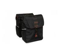 Sacoche vélo porte-bagage - NEWLOOXS - Vigo - Double - 40 L - Noir/Orange