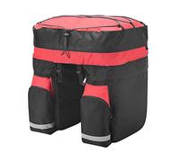 Sacoche Velo,Sacoche VéLo Vélo étanche ARRIÈRE DOUBLE DOUBLE CÔTÉ DE VOITURE DE VOITURE DE VOITURE DE TEMPE CYCLAGE CORRECTEUR COLLAGE CAPACITÉ DE GRANDE CAPACITE DURABLE VTT VTT VTT(Black red)