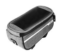 Sacoche Vélo Smartphone Étanche AVIZAR - Gris - Pochette à Fenêtre Tactile - Espace de Rangement