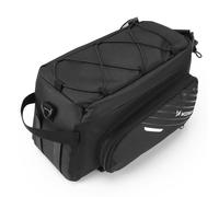 Sacoche de porte-bagages de vélo avec bandoulière, housse de pluie 9 l, noire