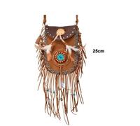 Sacoche - WIDMANN - Style cuir indien - 20 x 25 cm - Multicolore
