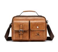 Sacoche Zones Me-Sac À Main En Cuir Pu Pour Homme,Sac Messager,Sac À Main De Bureau,Étui À Bombes,Haute Qualité,Nouvelle Marque,Mode Initiée - Lxwxh 28x9x20 Khaki