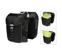 Basil Miles Double Panniers 32l Noir Black / Lime