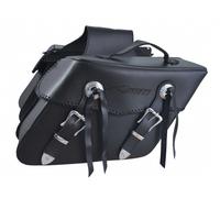 Sacoches Cavalieres Poche Double 2 x 9 lt. Moto Custom Chopper Bagage noir