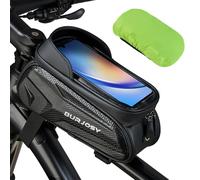 Sacoches de Cadre Vélo, Support Téléphone Vélo Étanche, Sacoche VTT Vélo avec Écran Tactile et Pare-Soleil pour Smartphone sous 7"
