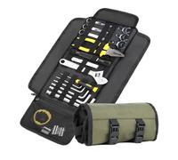 Sacoches De Moto Trousse À Outils Universelle pour Moto Sacoche De Selle Kit De Réparation Portable Pochette De Rangement Sacs De Selle De Moto(Green)