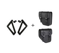 Sacoches de Selle CustomAcces Ibiza (Sans Base Métallique) Deux Côtés + Support Noires Noir
