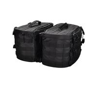 Sacoches de selle latérales étanches pour moto - Sacoches latérales imbattables avec 2 poches principales zippées - Noir - Multifonctionnel - Grande capacité - Pour VTT