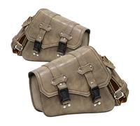 Sacoches De Selle Universelles Pour Moto, Sac À Outils En Cuir PU Avec Porte-bouteille, Sac De Bagage Cafe Racer Étanche Pour Cruiser Custom Sacoche De Selle De Moto Universelle(A and B)