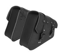 Sacoches De Selle Universelles Pour Moto, Sac À Outils En Cuir PU Avec Porte-bouteille, Sac De Bagage Cafe Racer Étanche Pour Cruiser Custom Sacoche De Selle De Moto Universelle(A Pair)