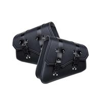 Sacoches De Selle Universelles Pour Moto Sac À Outils En Cuir PU Avec Porte-bouteille Sac De Bagage Cafe Racer Étanche Pour Cruiser Custom Sacoche De Selle De Moto Universelle(A Pair)
