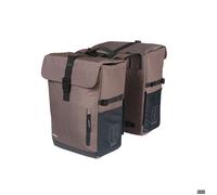 Basil Sacoche double Move MIK – 30 l imperméable, MIK verrouillable – Marron