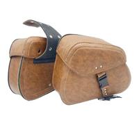 Sacoches latérales de moto étanches en cuir PU vintage pour moto et vélo électrique, 31 x 10 x 26 cm
