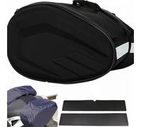 Sacoches Latérales Moto PU, Sac Outils Étanche pour Rebel 500 1100 300 CMX500 2017-2021, Sacs Placement D'outils Sacoche Extensible Cadre Moto(NOIR2)