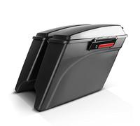 Sacoches Rigides Prolongés pour Harley Davidson Street Glide (FLHX) 06-13, Noir Mat