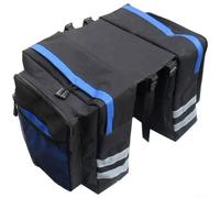 Sacoches Vélo Imperméables 24L Arrière Rack | Imperméable total, tissu 600D PVC, protection pluie, compartiment , usage temps(Black And Blue)