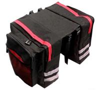 Sacoches Vélo Imperméables 24L Arrière Rack | Imperméable total, tissu 600D PVC, protection pluie, compartiment , usage temps(Black And Red)