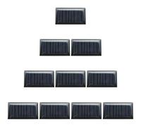 Sacolin Lot de 10 petits panneaux solaires 5 V 30 mA - Mini cellules solaires polycristallines - Cellule photovoltaïque encapsulée époxy 0,15 W - Chargeur de batterie - 2,1 x 3,5 cm pour lampe de