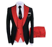 Sacos Para Hombre De Vestir Costume Blazer à Un Bouton, Coupe Slim, pour Homme, Veste, Gilet et Pantalon, Ensemble Formel pour Mariage ou Affaires