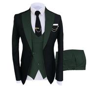 Sacos Para Hombre De Vestir Costume Blazer à Un Bouton, Coupe Slim, pour Homme, Veste, Gilet et Pantalon, Ensemble Formel pour Mariage ou Affaires