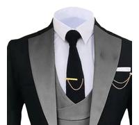 Sacos Para Hombre De Vestir Costume Blazer à Un Bouton, Coupe Slim, pour Homme, Veste, Gilet et Pantalon, Ensemble Formel pour Mariage ou Affaires