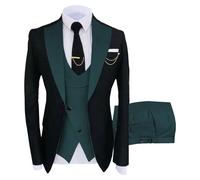 Sacos Para Hombre De Vestir Costume Blazer à Un Bouton, Coupe Slim, pour Homme, Veste, Gilet et Pantalon, Ensemble Formel pour Mariage ou Affaires