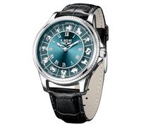 SACOSDING Montre analogique à quartz pour homme, style roulette unique, 45 mm, montre lumineuse en alliage, étanche, bracelet en cuir exquis et durable, montre décontractée et tendance pour homme