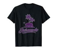 Sacramento California CA Grizzly Bear et Palmiers Vintage T-Shirt