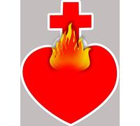 sacré coeur - 10x8cm - Autocollant/Sticker