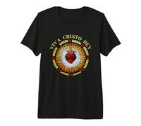 Sacré-Cœur catholique Romain Viva Cristo Rey T-Shirt Haut de Gamme