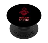 Sacré-Cœur de Jésus Traditionnel Catholique PopSockets PopGrip Adhésif