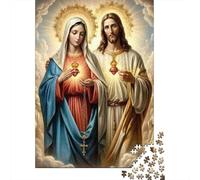 Sacré Cœur Marie 1000 Pièce Carton Robuste Jeu De Puzzle Couple Partenaires Formation De Concentration Idée Cadeau 70x50cm/1000pcs