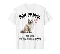 Sacre de Birmanie Chaton Cadeau Humour Pyjama Chat Birman T-Shirt