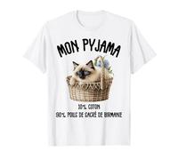 Sacre de Birmanie Chaton Cadeau Humour Pyjama Chat Birman T-Shirt