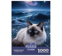 Sacré De Birmanie Puzzle 1000 Pièces Jouet Divertissement Créatif De l'art De La Décoration Jeu Éducatif Challenge Toy Adultes & Enfants des 14 Ans 38x26cm/1000pcs