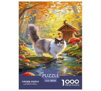 Sacré de Birmanieieie 1000 Pièces Puzzle pour Enfants À Partir De 14 Ans, Défi Jouets, Cadeau d'anniversaire, Jeux Éduchatif, Qualité Premium 38x26cm/1000pcs