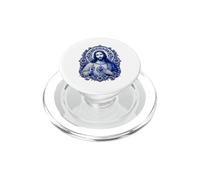 Sacré Jésus Cœur Bleu Floral Dévotion Icône Foi PopSockets PopGrip pour MagSafe
