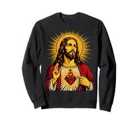 Sacré Jésus Cœur Pop Art Halo Christian Devotional Icône Sweatshirt