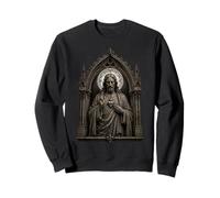 Sacré Jésus Cœur Relief Cathédrale Icône Art Dévotionnel Sweatshirt