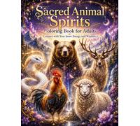 Sacred Animal Spirits Coloring Book for Adults Connect with Your Inner Energy and Wisdom④: Peaceful and Inspiring Animal Designs for Calm and Creative Moments