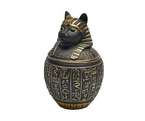 Sacred Design Theme: This dog urn draws inspiration from ancient Egyptian motifs, providing a profound way to express devotion to departed pets through its sacred design, fostering emotional healing b