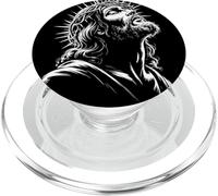 Sacred Figure Upward Gaze Crown of Thorns Reverence Art PopSockets PopGrip pour MagSafe