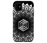 Sacred Geometry Cube 3D Hexagonal Labyrinthe Dotwork Mandala Coque pour iPhone 11