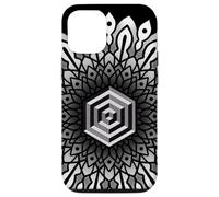 Sacred Geometry Cube 3D Hexagonal Labyrinthe Dotwork Mandala Coque pour iPhone 12/12 Pro