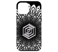 Sacred Geometry Cube 3D Hexagonal Labyrinthe Dotwork Mandala Coque pour iPhone 12 Mini