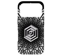 Sacred Geometry Cube 3D Hexagonal Labyrinthe Dotwork Mandala Coque pour iPhone 17 Pro