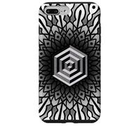 Sacred Geometry Cube 3D Hexagonal Labyrinthe Dotwork Mandala Coque pour iPhone 7 Plus/8 Plus