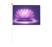 Sacred Geometry Lot de 6 mini drapeaux durables de 14 x 21 cm sur bâtons pour extérieur, cour et jardin