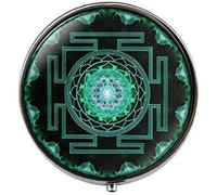 Sacred Geometry - Mandala Sri Yantra Art Photo Pilulier - Boîte à Pilules Charme - Boîte à bonbons en verre