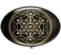 Sacred Geometry Metatrons Cube Boîte en verre pour photo - Pilulier à breloques - Boîte à bonbons en verre